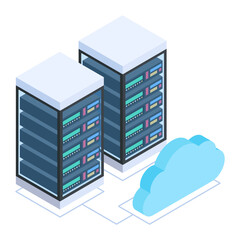 Poster - Set of Database Management Isometric Icons 

