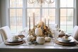 © inspiretta - Thanksgiving elegant table setting with pumpkins, generative ai