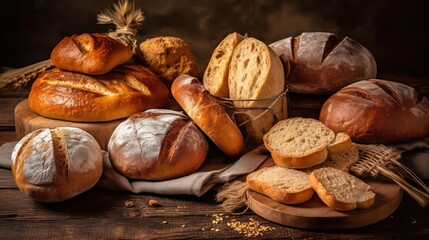 assortment of bread