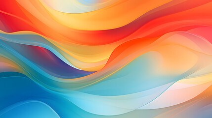 Wall Mural - Digital color fantasy wave curve abstract graphic poster web page PPT background