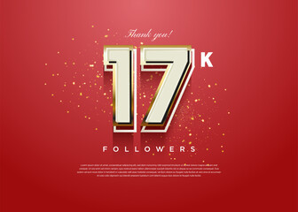 Wall Mural - double and rare number illustration for 17k followers celebration.