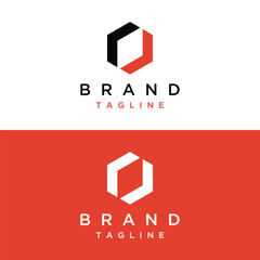 Wall Mural - creative and simple hexagon box or cube geometry logo template design.logo for business, company, ne