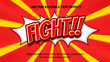 Editable text effect Fight 3d cartoon comic style