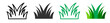 Grass icon set in black and green color. Lawn vector symbol.