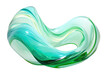 © Perfect PNG - a hypnotic combination of mint green and seafoam blue abstract shape, generative ai