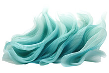 A Hypnotic Interweaving Of Mint Green And Seafoam Blue Abstract Shape, Generative Ai
