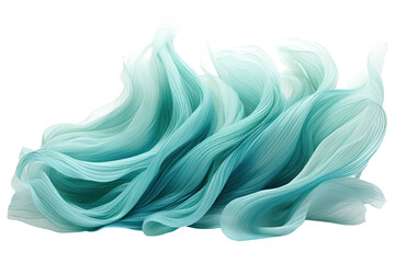 a hypnotic interweaving of mint green and seafoam blu abstract shape, generative ai