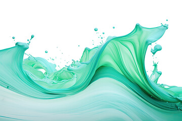 Wall Mural - a refreshing fusion of mint green and seafoam blue abstract shape, generative ai