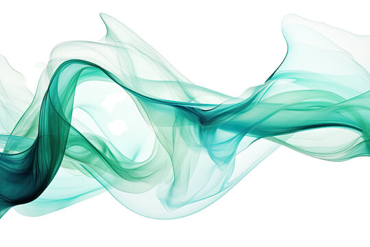 a tranquil union of mint green and seafoam blue abstract shape, generative ai