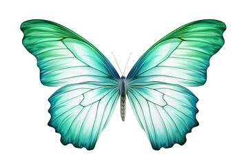 Wall Mural - a whimsical blend of mint green and seafoam blue butterfly, generative ai
