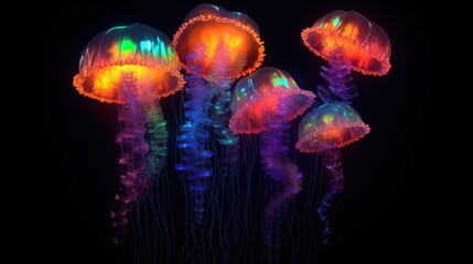 Wall Mural - Jellyfish Generative AI