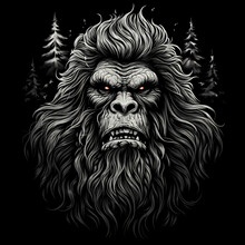 Bigfoot  Tattoo Illustration