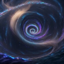 An Unusual Water Whirlpool With A Beautiful Purple Color In A Breathtaking View