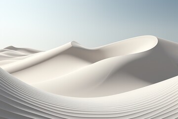 Poster - white dunes background, generative ai