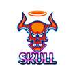 Skull transparent background logo PNG design  