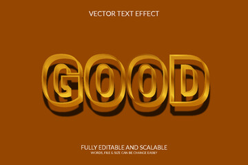 Wall Mural - Good 3D Vector Eps Editable Text Effect Template Design
