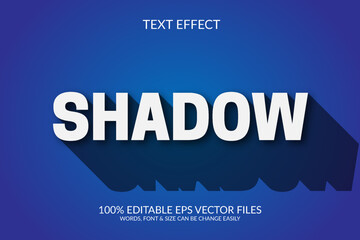 Wall Mural - Shadow 3D Vector Eps Editable Text Effect Template Design