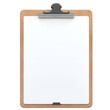 blank paper clipboard on isolated transparent background