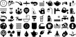 Massive Set Of Water Icons Set Hand-Drawn Linear Modern Symbols Bathing, Wind, Tool, Yacht Buttons For Computer And Mobile