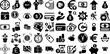 Big Set Of Money Icons Bundle Hand-Drawn Isolated Cartoon Symbol Silhouette, Goodie, Finance, Coin Pictograms For Computer And Mobile
