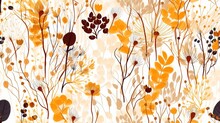 Autumn Flower Seamless Pattern