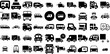 Massive Collection Of Van Icons Set Flat Design Signs Coin, Service, Shopping, Product Clip Art Isolated On Transparent Background