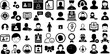 Massive Set Of Profile Icons Pack Flat Vector Signs Silhouette, Team, Certified, Icon Buttons For Apps And Websites