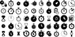 Mega Collection Of Stopwatch Icons Pack Solid Modern Signs Symbol, Thin, Tool, Icon Logotype For Computer And Mobile