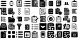 Massive Collection Of List Icons Collection Solid Design Symbol Pointer, Product, Icon, Magnifier Symbol Isolated On White Background