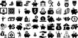 © roberta - Massive Set Of Savings Icons Collection Hand-Drawn Isolated Modern Glyphs Coin, Finance, Nubes, Icon Glyphs Isolated On White Background