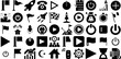 Massive Collection Of Start Icons Set Linear Simple Pictogram Icon, Web, Press, Initiate Logotype For Computer And Mobile