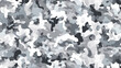 © Mukhlesur - Seamless Rough Textured Military, Hunting, or Paintball Camouflage Pattern in Dark Black. Generative Ai