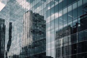 Wall Mural - reflecting, building in the city, CGI Image of Lightning Striking the Middle of an Asphalt Street Amidst Stormy Weather, Intense and Dynamic Landscape