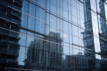 Wall Mural - reflecting, building in the city, CGI Image of Lightning Striking the Middle of an Asphalt Street Amidst Stormy Weather, Intense and Dynamic Landscape