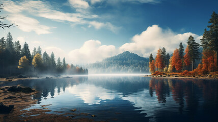 Wall Mural - Beautiful landscape of meteor lake