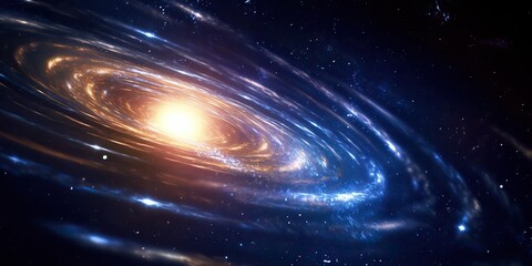Wall Mural - ai generated. ai generative. space galaxy universe wormhole. black time tunnel teleport outer dark c