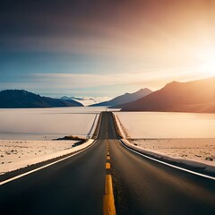 Poster - driving on the desert