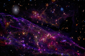 Wall Mural - beautiful universe. galaxies and stars. the elements of this image furnished by nasa.