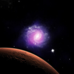 Wall Mural - red planet. the elements of this image furnished by nasa.