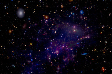 Wall Mural - starry outer space. the elements of this image furnished by nasa.