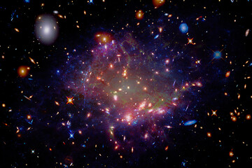 Wall Mural - beautiful universe. galaxies and stars. the elements of this image furnished by nasa.