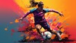 canvas print picture - Frauenfußball, Fußball, Sport, Frauen, WM, erstellt mit Generative AI