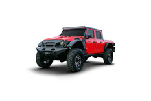 Rugged Red Pickup Truck, Rugged Off Road 4x4 Vehicle