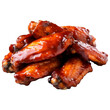 Barbecue chicken wings isolated - Generative AI