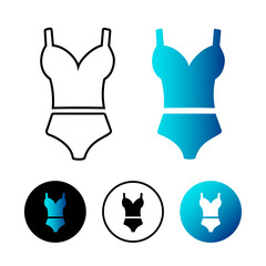 Wall Mural - Abstract Swim Wear Icon Illustration