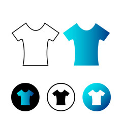 Wall Mural - Abstract Woman Tshirt Icon Illustration