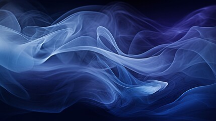 Wall Mural - the beauty of a single line of indigo smoke background, AI-Generated