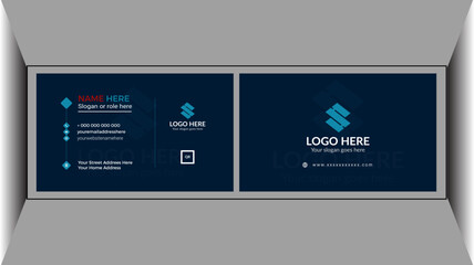 Vector illustration. A Double-sided creative business card template. 