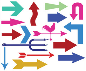 Wall Mural - arrows big black set icons. arrow icon. arrow vector collection. arrow. cursor. modern simple arrows