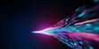 © Lucky Ai - abstract neon arrow. Speed and technology concept. Glowing pink blue lines and bokeh lights, AI Generative